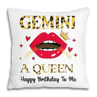 Gemini Girl Queen Happy Birthday To Me Birthday Pillow - Seseable