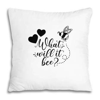 Gender Reveal What Will It Bee Black Baby Gender Reveal Party Pillow - Seseable