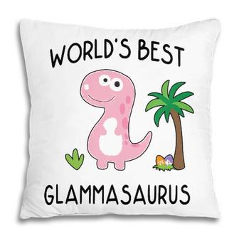 Glamma Grandma Gift Worlds Best Glammasaurus Pillow - Seseable