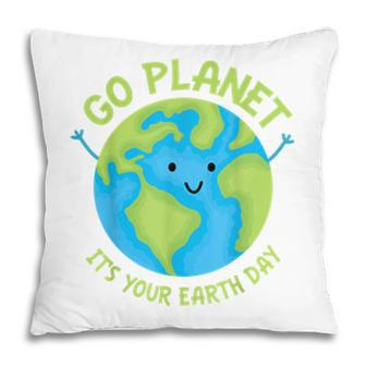 Go Planet Its Your Birthday Kawaii Cute Earth Day Boys Girls Pillow - Seseable