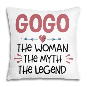 Gogo Grandma Gift Gogo The Woman The Myth The Legend Pillow - Seseable