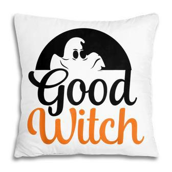 Good Witch Witch Pumpkin Funny Halloween Pillow - Seseable
