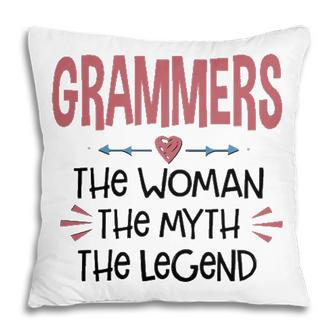 Grammers Grandma Gift Grammers The Woman The Myth The Legend Pillow - Seseable