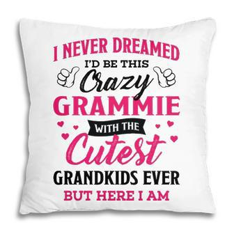 Grammie Grandma Gift I Never Dreamed I’D Be This Crazy Grammie Pillow - Seseable
