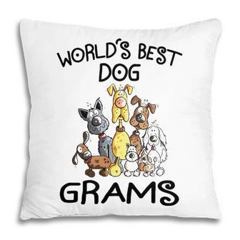 Grams Grandma Gift Worlds Best Dog Grams Pillow - Seseable