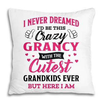 Grancy Grandma Gift I Never Dreamed I’D Be This Crazy Grancy Pillow - Seseable
