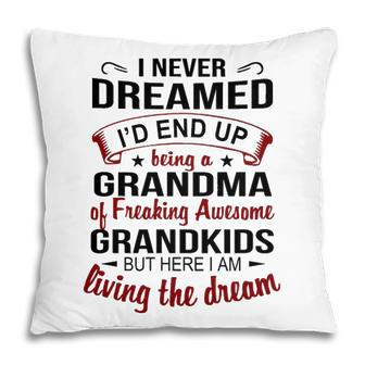 Grandma Gift Grandma Of Freaking Awesome Grandkids Pillow - Seseable