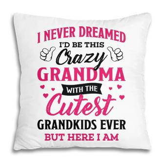 Grandma Gift I Never Dreamed I’D Be This Crazy Grandma Pillow - Seseable