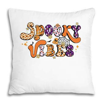 Groovy Style Thick Thights And Spooky Vibes Halloween Pillow - Seseable