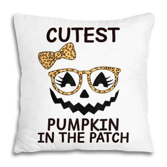 Halloween Cutest Pumpkin In The Patch Girl Halloween Pumpkin Pillow - Seseable