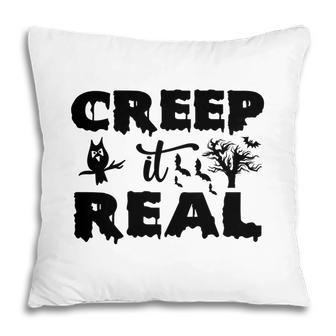 Halloween Owl Creep It Real Pillow - Seseable