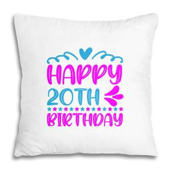Happy 20Th Birthday With Many Memories Since I Was Born In 2002 Pillow - Seseable