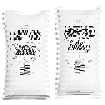 Happy 3Rd Birthday Black Version With A Sweet Cake Birthday Pillow - Seseable