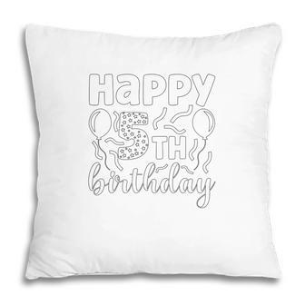 Happy 5Th Birthday Black Party Great Happy Birthday Pillow - Seseable