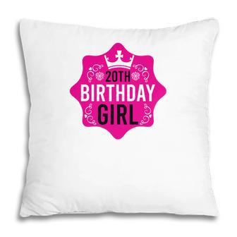 Happy Beautiful 20Th Birthday Girl With Many Good Wishes Since I Was Born In 2002 Pillow - Seseable