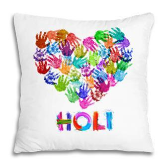Happy Holi Indian Celebration For Women Men Kids Color India Pillow - Seseable