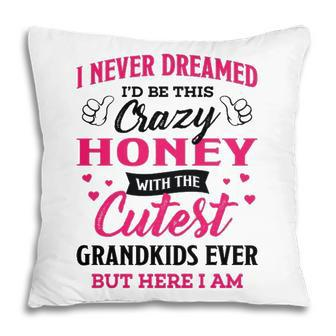 Honey Grandma Gift I Never Dreamed I’D Be This Crazy Honey Pillow - Seseable