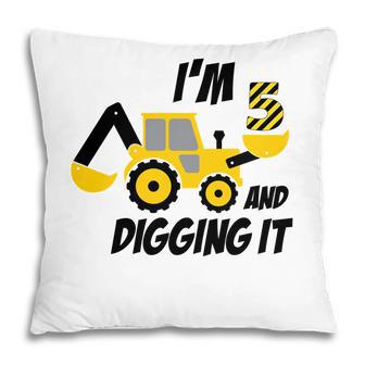 I Am Digging It Birthday 5Th Birthday Black Pillow - Seseable