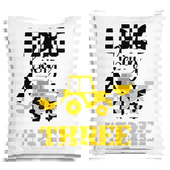 I Dig Being Three And I Was Given A Crane For My 3Rd Birthday Pillow | Seseable CA