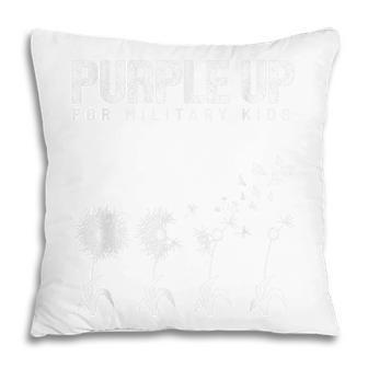 I Purple Up For Military Kids Military Child Dandelion Pillow - Seseable