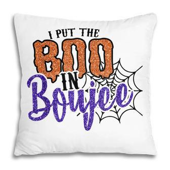 I Put The Boo In Boujee Funny Halloween Pillow - Seseable