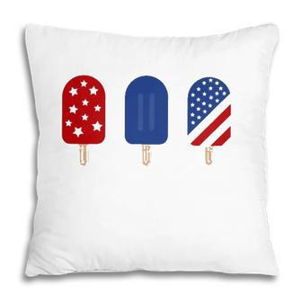 Independence Day Usa Patriotic American Flag July 4Th Red White Blue Popsicle Pillow - Seseable