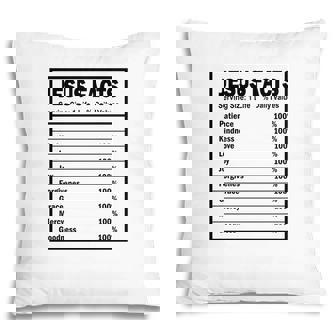 Jesus Facts Bible Verse Black Graphic Great Christian Pillow - Seseable