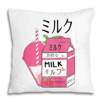 Kawaii90S Japanese Otaku Stylish Aesthetic Milk Strawberry Pillow - Seseable