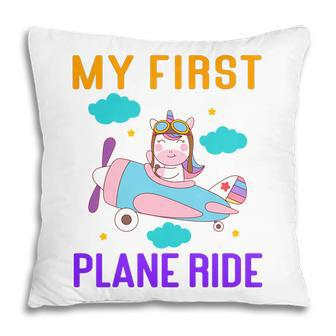 Kids First Time Flying My First Airplane Ride Boys Girls Pillow - Seseable