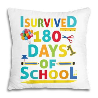 Kids I Survived 180 Days Of School 2022 Class Activity Teacher Pillow - Seseable