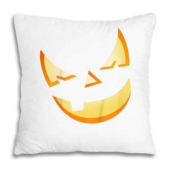 Kids Trick Or Treat Scary Lit Pumpkin Face Halloween Kids Pillow - Seseable