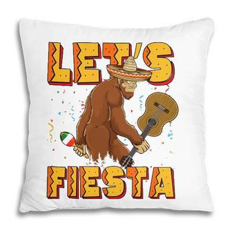 Lets Fiesta El Squatcho Bigfoot Funny Cinco De Mayo Mexican Pillow - Seseable