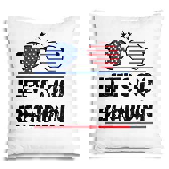 Lets Go Brandon Joe Biden Chant Impeach Biden Costume American Flag Sunglasses Pillow - Seseable