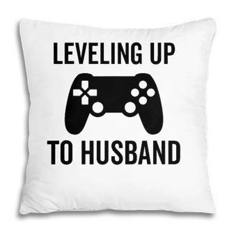 Leveling Up To Husband Engagement Groom Video Game Lover Pillow - Seseable