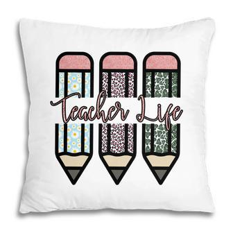 Life Of Teachers Are Associated With Pens And Books Pillow - Seseable