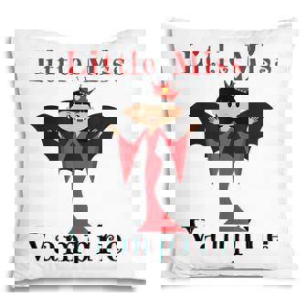 Little Miss Vampire Funny Halloween Toddler Girl Girly Girls Pillow - Seseable