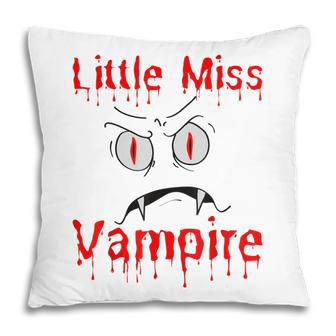 Little Miss Vampire Halloween Costume Girl Funny Girls Scary Pillow - Seseable