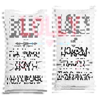 Lolly Grandma Gift Lolly The Woman The Myth The Bad Influence Pillow - Seseable