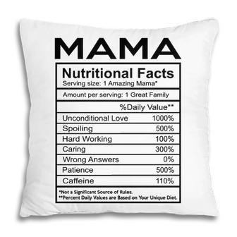 Mama Gift Mama Nutritional Facts Pillow - Seseable