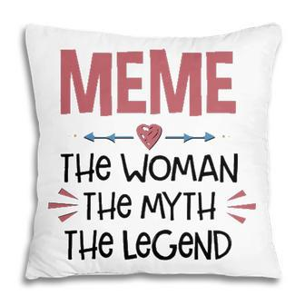 Meme Grandma Gift Meme The Woman The Myth The Legend Pillow - Seseable
