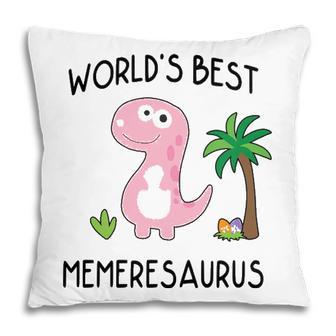 Memere Grandma Gift Worlds Best Memeresaurus Pillow - Seseable