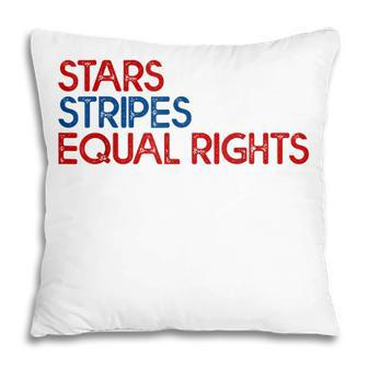 Messy Bun American Flag Pro Choice Star Stripes Equal Right V3 Pillow - Seseable