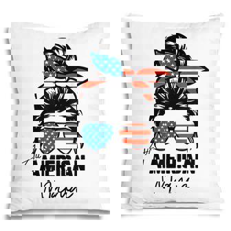 Messy Bun Patriotic | All American Mama 4Th Of July Pillow - Seseable