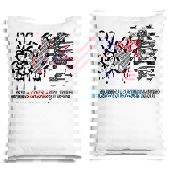 Messy Bun Stars Stripes Equal Rights 4Th July Womens Rights Pillow - Seseable
