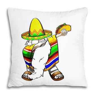 Mexican Dabbing Gnome Cinco De Mayo Poncho Sombrero Taco Pillow - Seseable