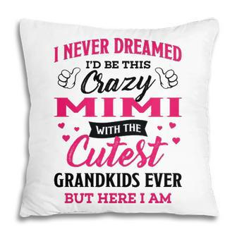 Mimi Grandma Gift I Never Dreamed I’D Be This Crazy Mimi Pillow - Seseable