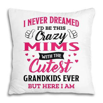 Mims Grandma Gift I Never Dreamed I’D Be This Crazy Mims Pillow - Seseable