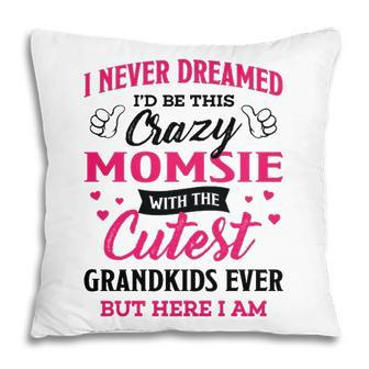 Momsie Grandma Gift I Never Dreamed I’D Be This Crazy Momsie Pillow - Seseable