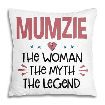 Mumzie Grandma Gift Mumzie The Woman The Myth The Legend Pillow - Seseable