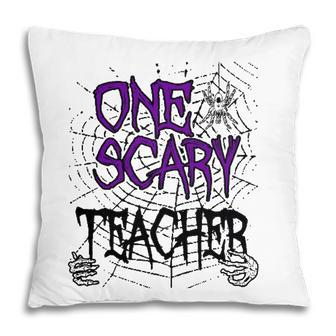 One Scary Teacher Matching Family Halloween Costume Pillow - Seseable